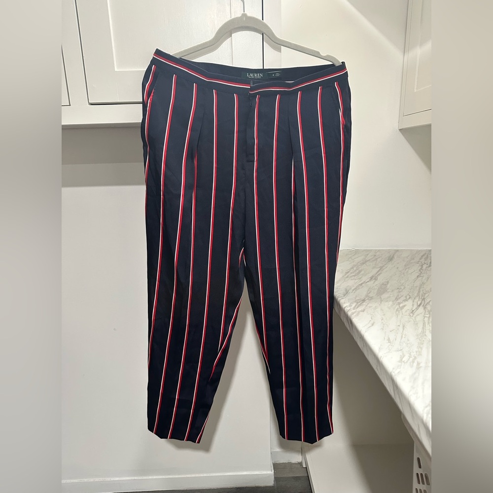 LAUREN RALPH LAUREN Women’s Navy blue Striped Pants
